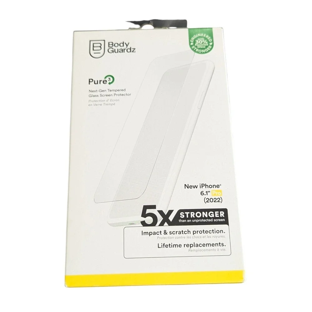 Mm4N BodyGuardz Pure 3‎ Tempered Glass Screen Protector for Apple iPhone 14 Pro